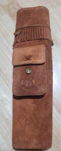 Big Jim's Suede Leather Back Quiver - Rustic Red