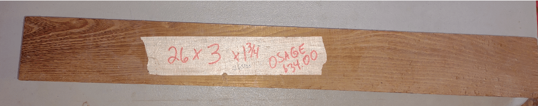 Osage (Maclura Pomifera) OSA 0004 - 26" x 3" x 1 3/4" - Image 3