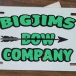 Big Jim's Bows Logo License Plate