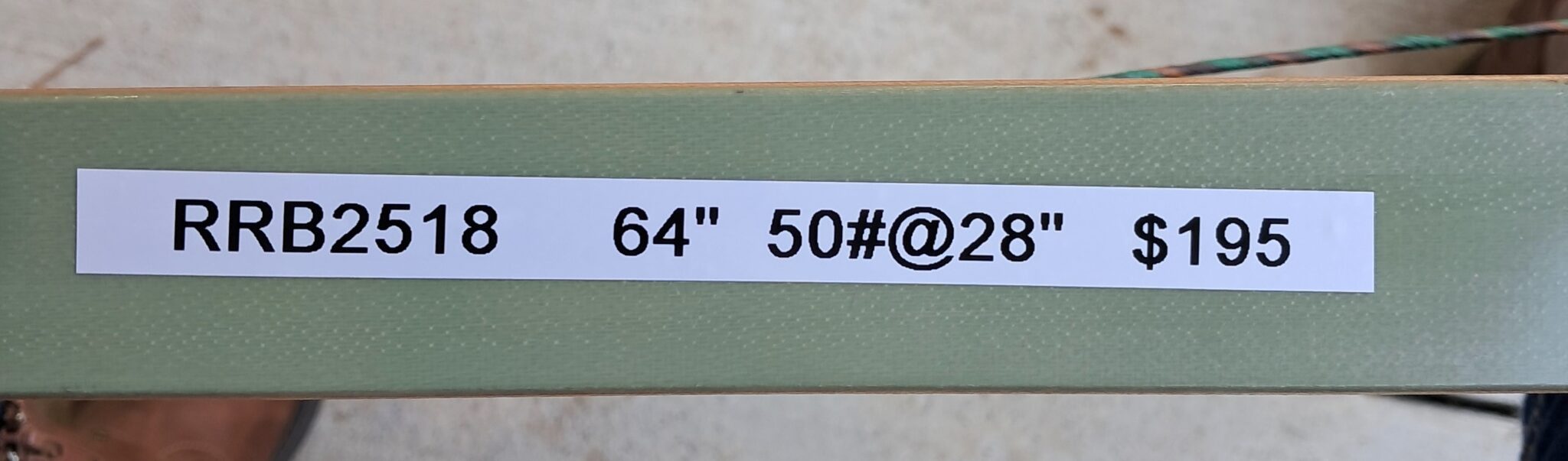 Root "Ranger" RH Recurve 64" 50#@28" - USED - RRB2518 $195 - Image 4