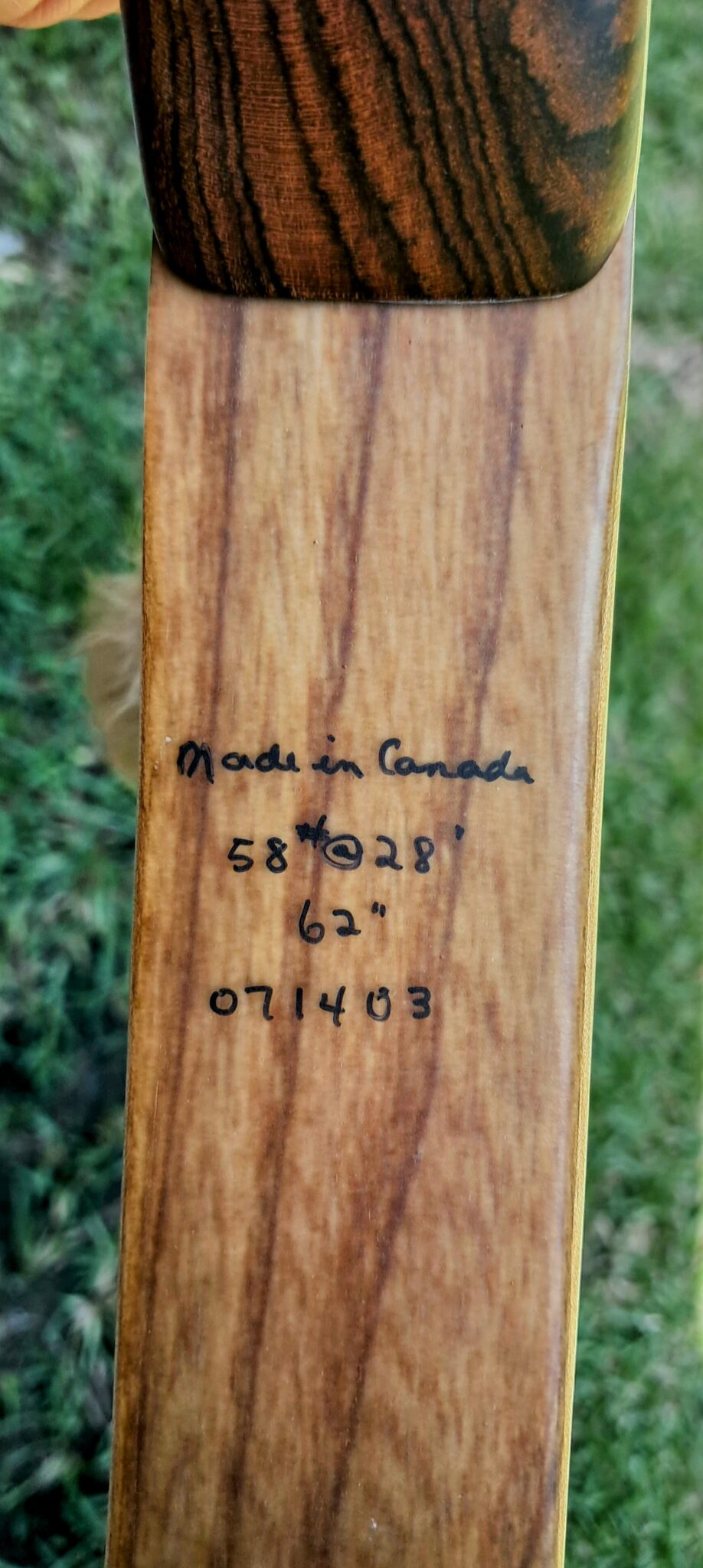 Cari-bow "Taiga" RH Recurve 3pc TD 62" 58#@28" - USED - RRB2867 $695 - Image 3