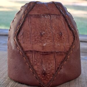 Exotic Quiver - Tobacco Color Leather & Cayman Inlay