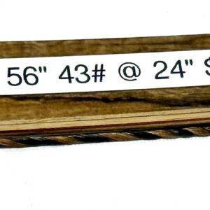 1pc RH Recurve by Trad Al  56”  43# @ 24”  RRB3028